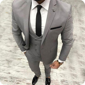 One Button Light Blue Plaid Wedding Groom Tuxedos Peak Lapel Groomsmen Mens Dinner Prom Suits (Jacket+Pants+Vest+Tie) NO:1476