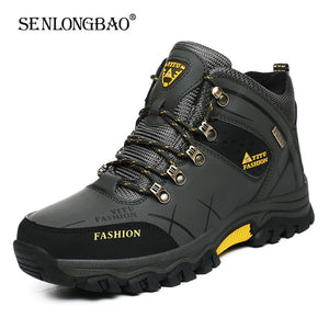 Brand Men Winter Snow Boots Waterproof Leather sneakers 39-47