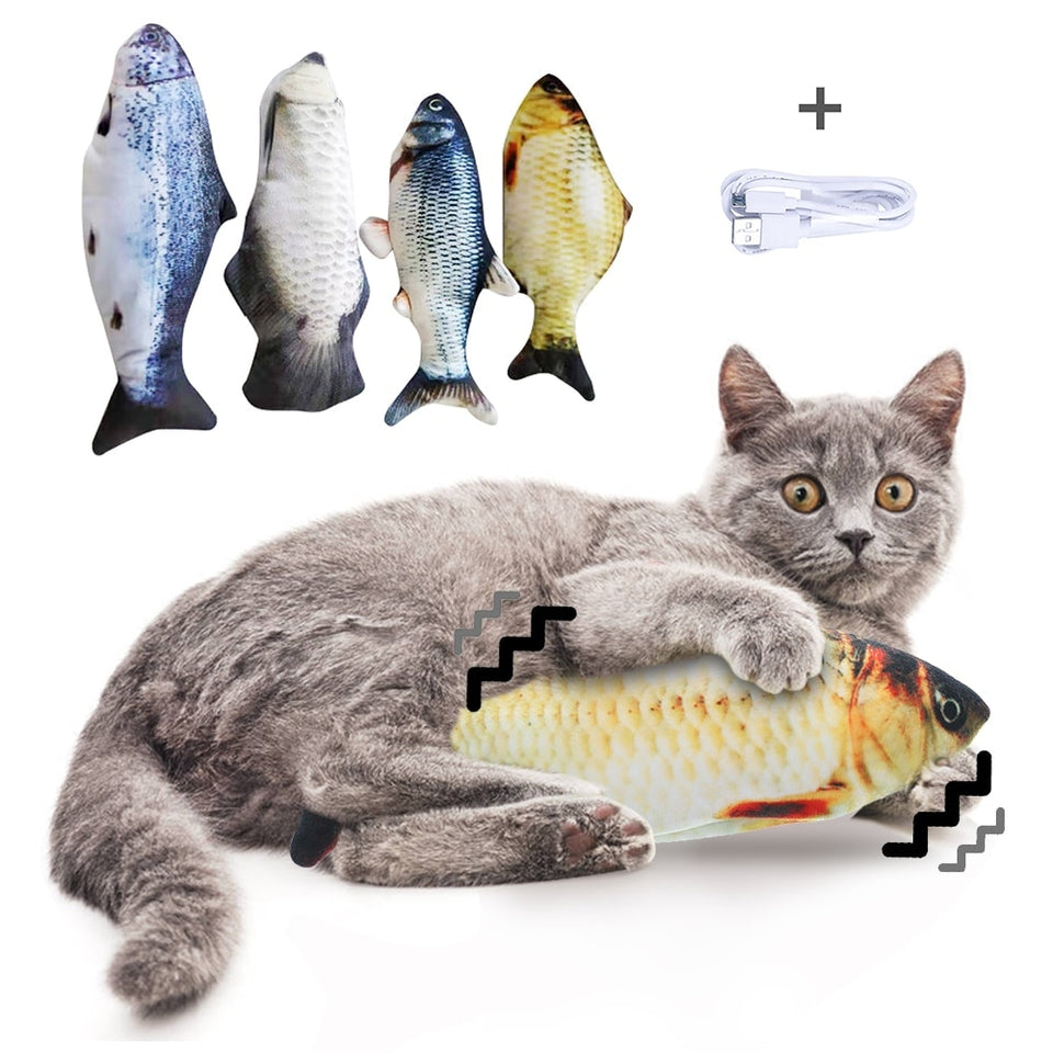 Moving Fish Electric Toy For Cat USB Toy