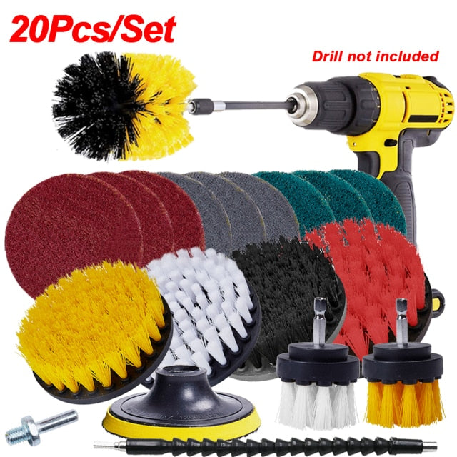 Electric Drill Brush Tub Shower Kitchen Auto Car Cleaning Tools