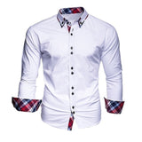 Men's business shirt long-sleeved slim-fit formal casual shirt Camisa Masculina size S-3XL