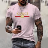 Men's 2021 3D GU pure color Printed T-shirt Breathable Streetwear Stitching Size XXS-6XL Summer Fashion