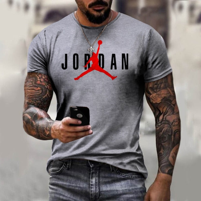 Summer New 3d Printing Men's Fashion Round Neck T-shirt Street Hip-hop Basketball Casual Breathable Sports Plus Size Shirt